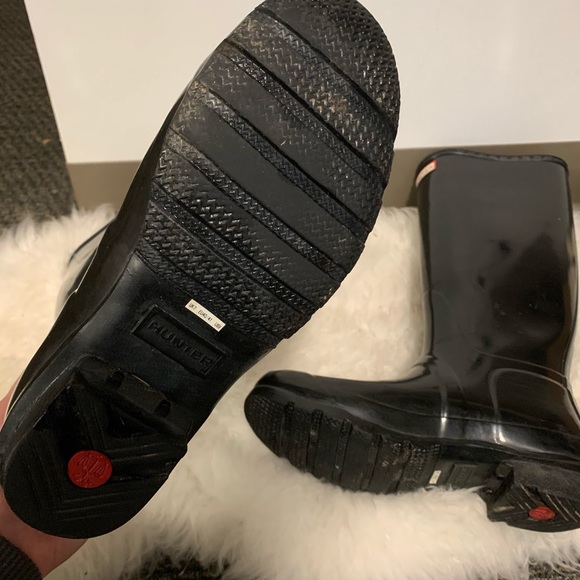 Black gloss hunter rain boots - Picture 4 of 4